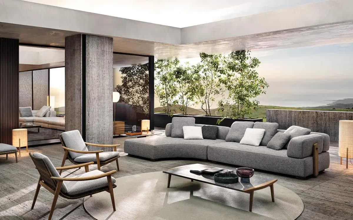 Minotti designs fluid indoor and outdoor living spaces 