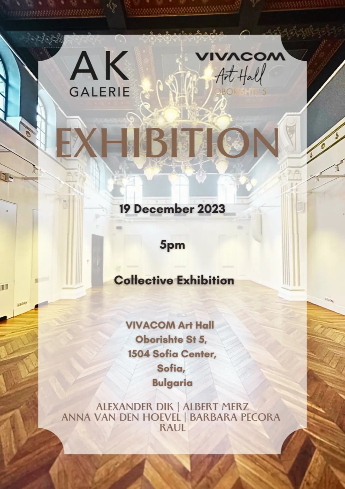 Joint exhibition of AK Galerie Berlin and Vivacom Gallery Art Hall Oborishte 5 2