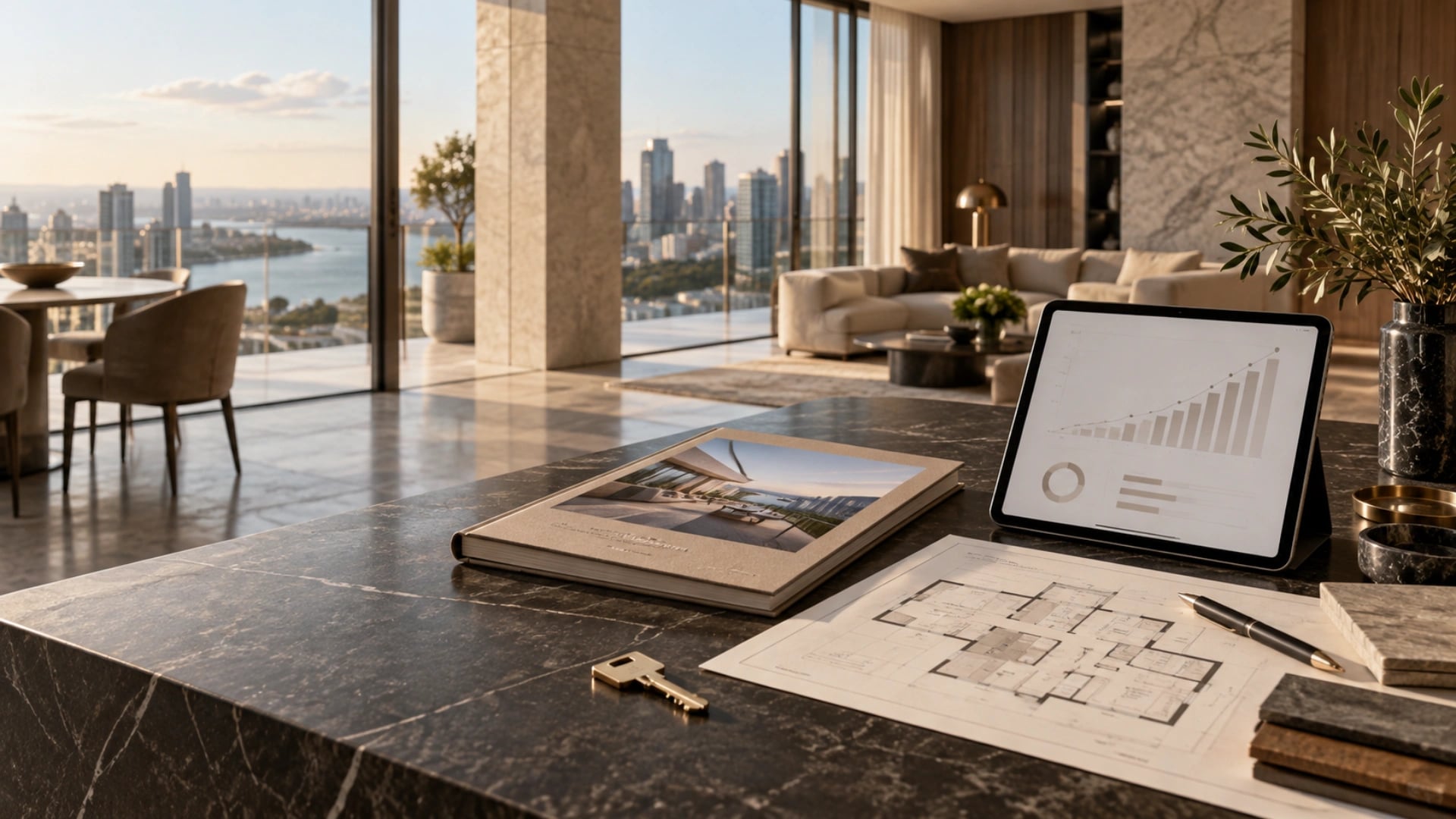 How is the real market price of a luxury property determined?