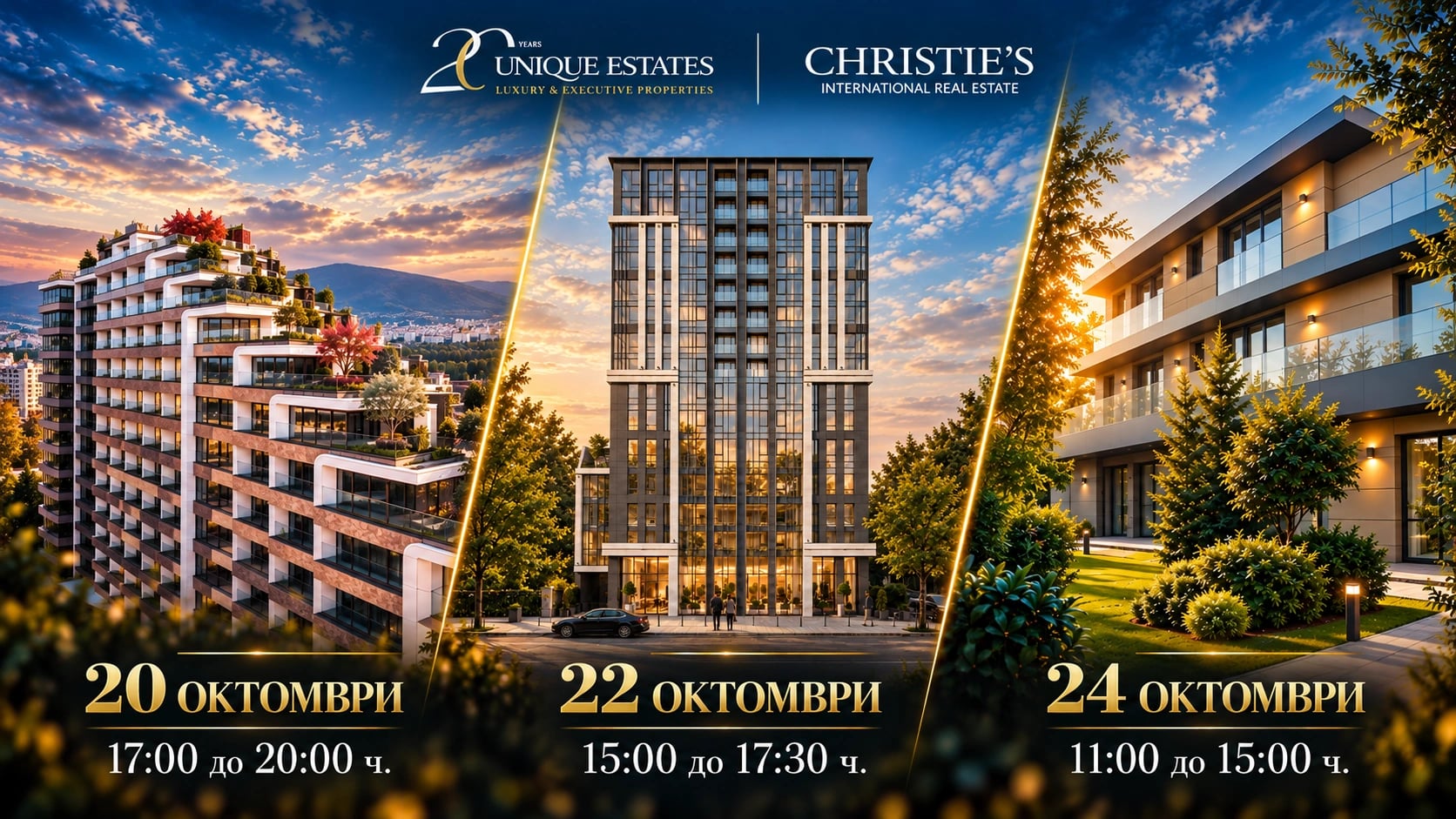 Four exclusive events in October to showcase luxury properties