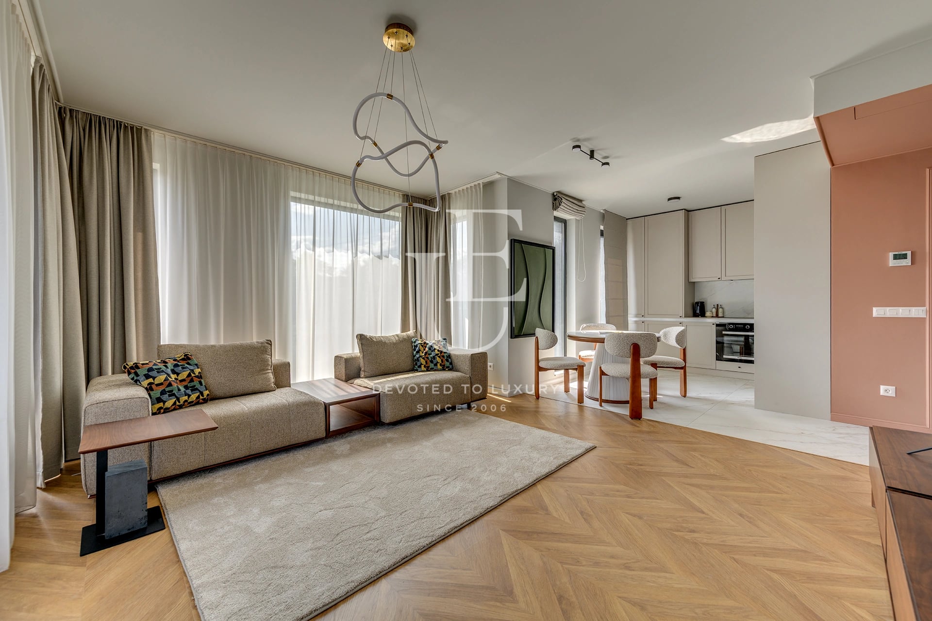 Elegant two-bedroom apartment in a prestigious gated residential complex