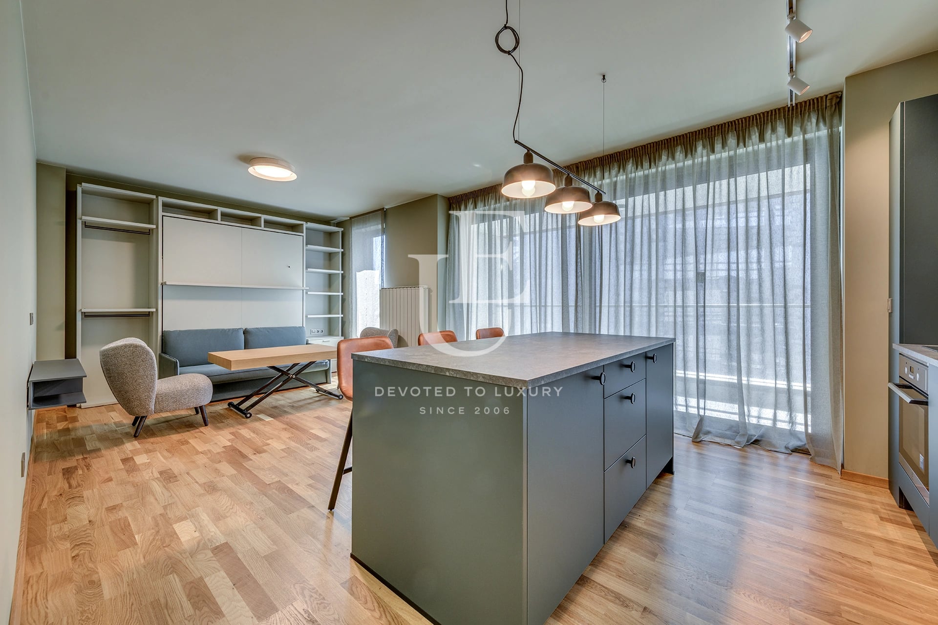 Designer Studio Apartment in a New Luxury Building near Bulgaria Boulevard