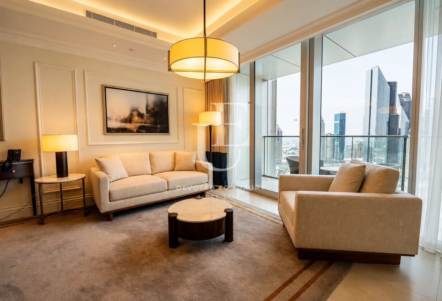 Обзаведен апартамент с директна гледка към Burj Khalifa в Kempinski BLVD