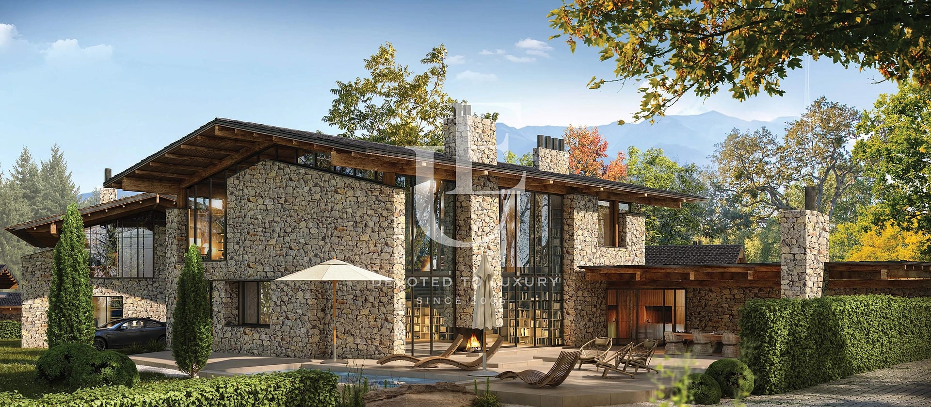 Exclusive Riverside Mountain House with Private Pool and Panoramic Pirin Views