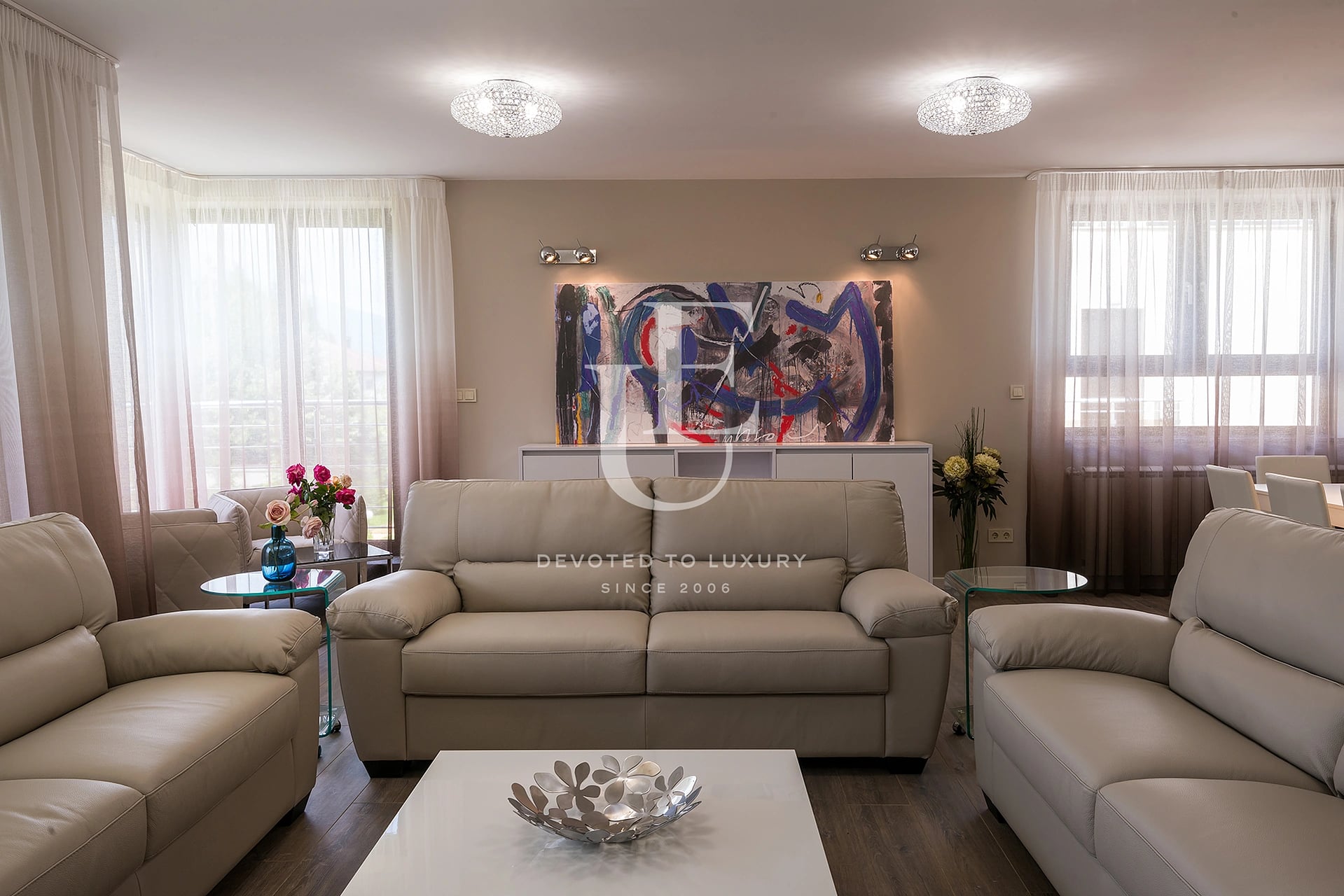 Elegant 3BR Panoramic Apartment for Rent in Gated Community