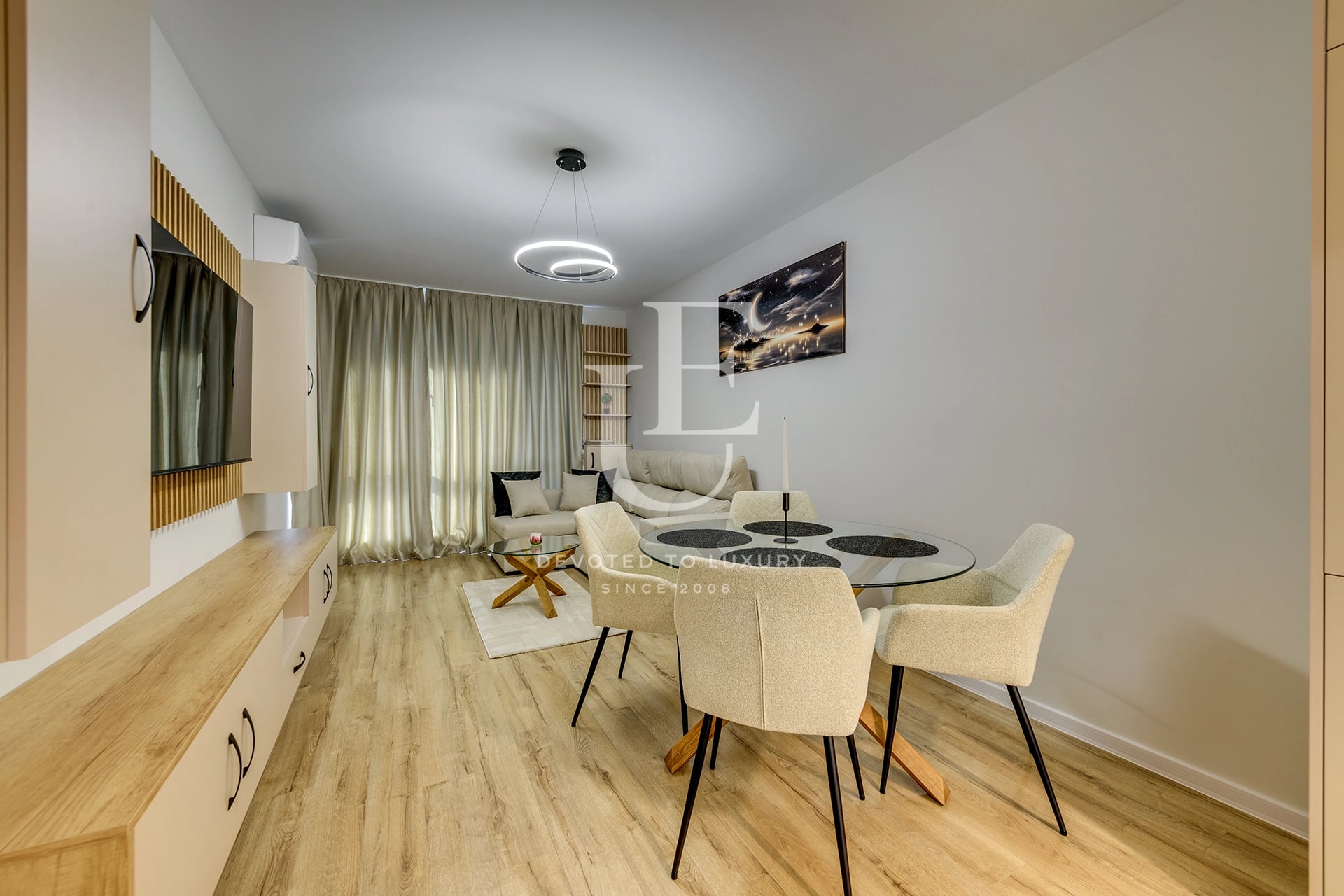 A beautiful, brand-new apartment in the Malinova Dolina neighborhood.