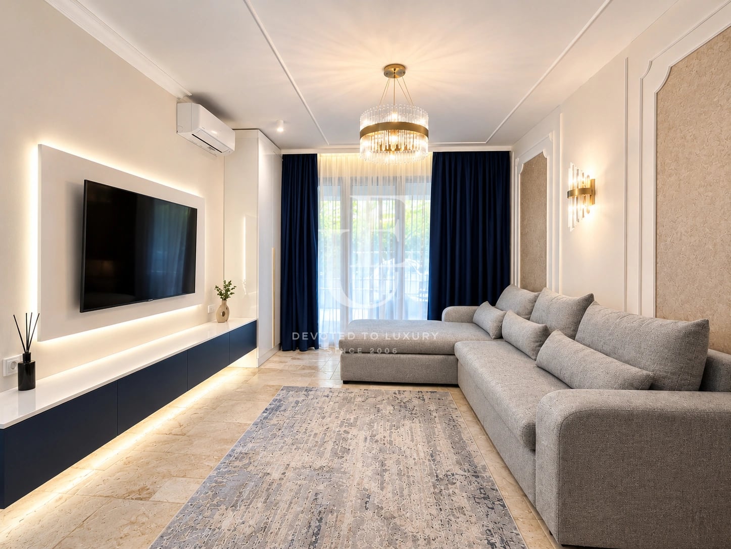 Designer Three-Room Ground-Floor Apartment near the National Sports Academy (NSA)